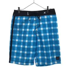 Hurley ハーレー チェック柄 スイム パンツ 30 ブルー系 水着 メンズ 古着のサムネイル