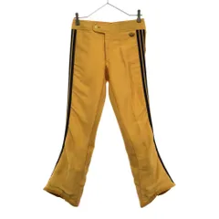 adidas アディダス 70s ウールブレンド デサント製 トレフォイルロゴ 3ライン スキー 中綿ロングパンツ ウエスト70 イエロー スノーボード オールド ヴィンテージ メンズ 古着のサムネイル