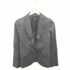 イネド INED ジャケット アウター テーラード ストライプ 背抜き ウール 長袖 9 チャコールグレー /TT32のサムネイル
