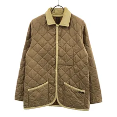LAVENHAM ラベンハム イギリス製 キルティングジャケット 36 ベージュ系 異素材 レディース 古着のサムネイル