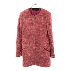 ZARA BASIC ザラベーシック ノーカラー ジップジャケット S ピンク 袖ジップ レディース 古着のサムネイル