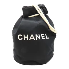 【中古】CHANEL シャネル ノベルティ プールバッグ リュック ロゴ 巾着バッグ ブラック 黒 キャンバス ファブリック 布 内側防水 ホワイトロープ 軽量 カジュアル トラベル 収納力 A2603019【無料ギフトラッピング承ります】のサムネイル