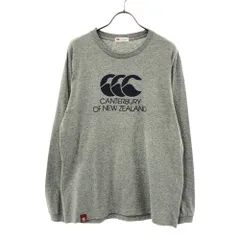 CANTERBURY OF NEW ZEALAND カンタベリー ロゴプリント 長袖 Tシャツ L ライトグレー ロンT カットソー レディース 古着のサムネイル