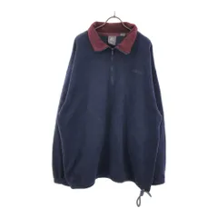 STARTER スターター ハーフジップ フリースジャケット XL ネイビー メンズ 古着のサムネイル
