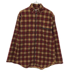 BEAMS ビームス チェック柄 ジップジャケット M レッド系 シャツジャケット メンズ 古着のサムネイル