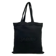 SAINT LAURENT PARIS(サンローランパリ) トートバッグ - 754085 黒 サンローラン リヴ・ドロワット限定 コットンのサムネイル