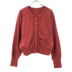FREAK'S STORE フリークスストア スウェット ブルゾン F レッド カーディガン レディース 古着