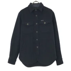 BLUE BLUE ブルーブルー 日本製 ウールブレンド シャツジャケット S ネイビー メンズ 古着のサムネイル