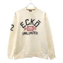 ECKO UNLTD エコーアンリミテッド 長袖 スウェット トレーナー L ホワイト系 裏フリース メンズ 古着のサムネイル
