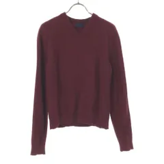 LANVIN ランバン イタリア製 ウール 長袖 Vネック セーター M レッド系 ニット レディース 古着のサムネイル