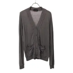Emporio Armani エンポリオアルマーニ イタリア製 フリル 長袖 カーディガン 44 パープル系 レディース 古着のサムネイル