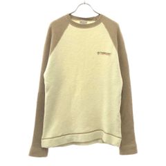 Timberland ティンバーランド ウール 長袖 セーター M ベージュ×ブラウン ニット メンズ 古着