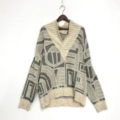 【中古品】 OLD ADIDAS オールド アディダス 90S 万国旗タグ 幾何学模様 SHAWL COLLAR KNIT ショール カラー ニット トップス 長袖 【146-260731-cs-22-izu】のサムネイル