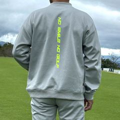 Free Shipping Outlet Sample Item Heather Gray/Size L 【COMONGOLF】Ponte Fabric Long Sleeve Mock Neck Golf Pullover with Back Logo (CG-LT4019) Men's Golf Wear Golf Long Sleeve High Neck Top Autumn Winter Pasha Sale SS