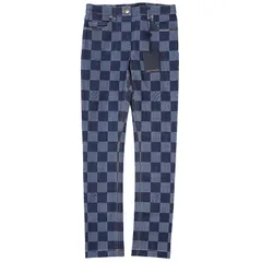 【未使用】LOUIS VUITTON ルイ・ヴィトン デニムパンツ サイズ 36 レディース メンズ ユニセックス 市松模様 RW192W ロゴ レザーパッチ ボトムス タグ付属 ブルー系 青 イタリア製のサムネイル