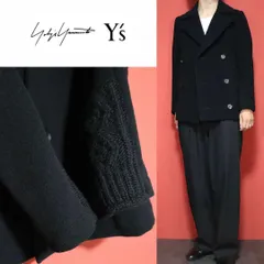 Y's ヨウジヤマモト 2014AW ケーブルニット切替 ドッキング ピーコートのサムネイル