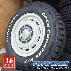 【新品4本セット】200系 ハイエース 車検対応 タイヤホイール 215/65R16 TOYO OPENCOUNTRY RT 16インチ BountyCollection NEWTON ニュートンのサムネイル