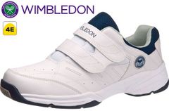ウィンブルドン WIMBLEDON 053 KF7441 レディーススニーカー 4E 幅広 面ファスナー ベルクロ マジックテープ ユニセックスモデル 男女兼用 通学 婦人 アサヒシューズ アサヒ靴 ASAHI 靴 ホワイト/ネイビー 白紺 22～24.5cm