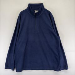 古着 ザ・ノースフェイス THE NORTH FACE フリース トレーナー ハーフジップ プルオーバー ワンポイント 刺繍 XL ネイビー メンズのサムネイル