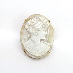 ◆K18 カメオ ペンダント ブローチ 【ネックレス/ペンダント/トップ/アクセサリー】 ブランド【中古】 