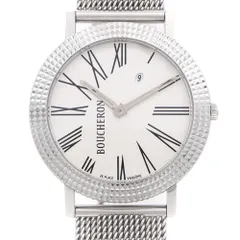 電池交換済 BOUCHERON ブシュロン ロンド WA010305 デイト シルバー SS ステンレス メンズ クォーツ【6ヶ月保証】【腕時計】【中古】のサムネイル