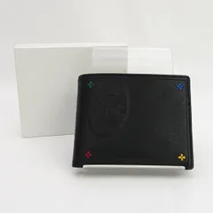 castelbajac / カステルバジャック ◆二つ折り財布/アバ/ロゴ/レザー/ブラック 【財布/サイフ/ウォレット/wallet/コイン】 メンズファッション【中古】 のサムネイル