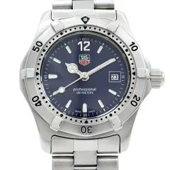 電池交換済 TAG Heuer タグホイヤー 2000シリーズ プロフェッショナル200 WK1313-0 デイト 200m防水 青 ブルー SS ステンレス レディース クォーツ【6ヶ月保証】【腕時計】【中古】のサムネイル