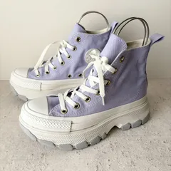 【未使用級】コンバース Converse ハイカットスニーカー オールスター パープル ホワイト グレー キャンバス スエード 淡色 キャンバス 厚底 個性的 おしゃれ 通勤 通学 タウンユース デイリー 春夏 秋冬 人気 定番 トレックウエーブ NC HIのサムネイル
