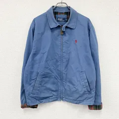Polo by Ralph Lauan　ラルフローレン　スイングトップ　刺ロゴ　青　ブルー　Lサイズ　古着のサムネイル