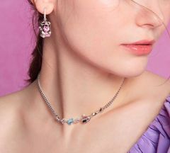 PINK HEART COLLARBONE NECKLACE