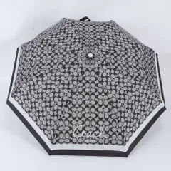 美品 コーチ シグネチャー 折り畳み 雨傘 コンパクト 傘 アンブレラ レザー レディース メンズ RNM EL37-6【中古】のサムネイル