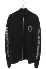 クロムハーツ  TRACK JACKET/トラックジャケット レザー切替カシミヤ混ダガージップジャージジャケット メンズ XXLのサムネイル