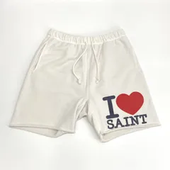 【5％OFFクーポン配布】SAINT MICHAEL（セントマイケル） Sweat　Shorts　I　LOVE　SAINT M SM-MK8-0000-067 ショートパンツ ホワイトのサムネイル