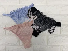 【フォロー特典クーポン配布中】🍑新品未使用 Tバックショーツ 3枚セット ブラック×サックス×ピンクベージュ Mサイズ レース セクシー レディース【倉庫B】のサムネイル