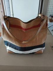 美品☆Orla Kiely マルチストライプ レザーショルダーバッグ - メルカリ