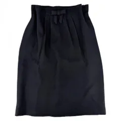 【大決算】 プラダ スカート レディース リボン ミディスカート ボトムス 服 アパレル PRADA 36 ネイビー 紺 ウール    美品【中古品】のサムネイル