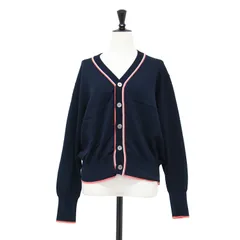 MACPHEE マカフィー カーディガン ネイビー 紺 サイズ:36(9号) 26春夏 ドライコットン Vネックカーディガン 長袖 ハイゲージ リブ 日本製 トップス 羽織り【レディース】【中古】のサムネイル