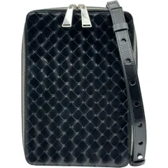 ボッテガ・ヴェネタ BOTTEGA VENETA イントレチャート ショルダーバッグ 596730 ブラック レザー メンズ クロスボディのサムネイル
