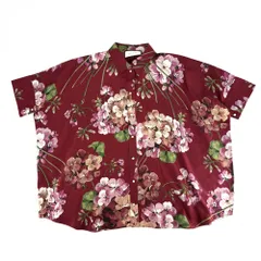 【大決算】 グッチ 半袖シャツ レディース シルクフラワードルマンブラウス トップス アパレル 服 GUCCI 42 410345 ボルドー シルク    春 夏【中古品】のサムネイル