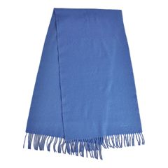 極美品 エルメス HERMES マフラー ストール フリンジ カシミヤ メンズ スコットランド製 ブルー 極美品 エルメス HERMES マフラー ストール フリンジ カシミヤ メンズ