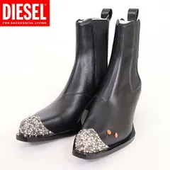 ディーゼル DIESEL【訳あり】レディース ブーツ D-CALAMITYAB サイドゴア ストーンポインテッドトゥデザインブーツ ブラック系（サイズ/38）cl2003のサムネイル