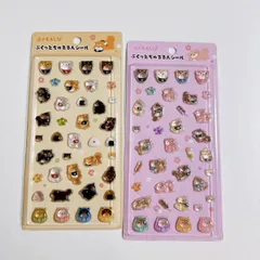 【2種類セット】エスケイジャパン 忠犬もちしば ぷくっとちゅるるんシール ことぶき米店 うえまち団子 18671 18672のサムネイル