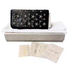 JIMMY CHOO ジミーチュウ COOPER スタースタッズ 二つ折り財布 ブラックのサムネイル