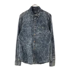 TOPMAN トップマン 長袖 デニムライク シャツ S ブルー系 メンズ 古着のサムネイル