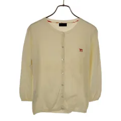 Paul Smith BLACK LABEL ポールスミス ブラックレーベル 7分袖 コットンニット カーディガン M ホワイト系 レディース 古着のサムネイル