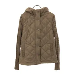 Eddie Bauer エディーバウアー 長袖 ニット切替 キルティングジャケット XS ベージュ レディース 古着のサムネイル