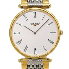 本物保証】 ロンジン LONGINES L4 636 2 ゴールド文字盤 GP/レザー