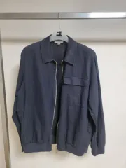 COS ダークネイビー ブルゾン ジャケット (リネン) 傷なし 良好のサムネイル