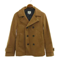 B&Y ユナイテッドアローズ BEAUTY&YOUTH ビューティー&ユース ピーコート  上着 ウール S キャメル ダブルブレスト 長袖 /SH ■ECC007のサムネイル
