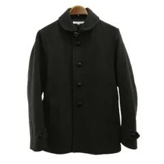 グリーンレーベルリラクシング ユナイテッドアローズ green label relaxing ショートコート 上着  ウール S ダークグレー 無地 ショールカラー 長袖 /SH ■ECC007のサムネイル